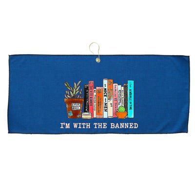 Funny IM With The Banned Banned Books Reading Books Large Microfiber Waffle Golf Towel