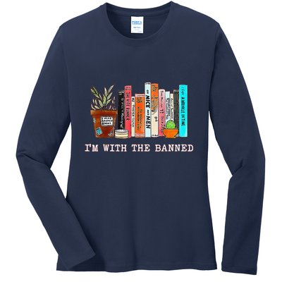 Funny IM With The Banned Banned Books Reading Books Ladies Long Sleeve Shirt