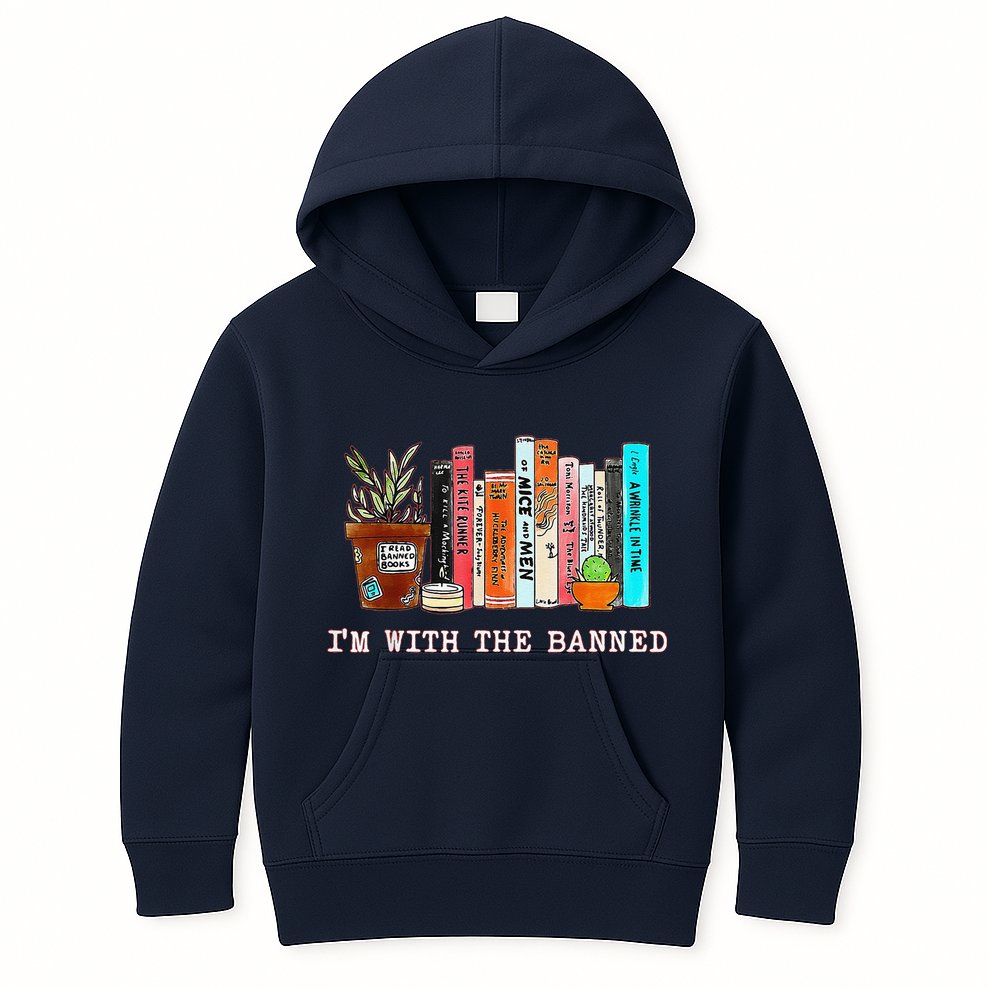 Funny IM With The Banned Banned Books Reading Books Kids Hoodie