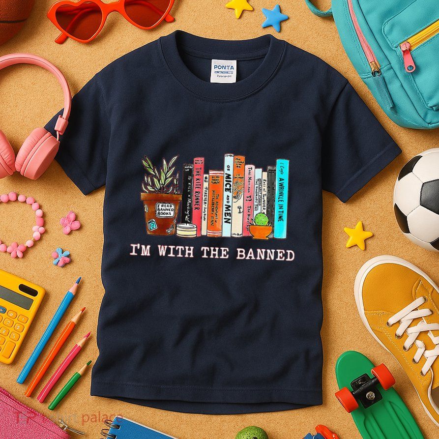 Funny IM With The Banned Banned Books Reading Books Kids T-Shirt