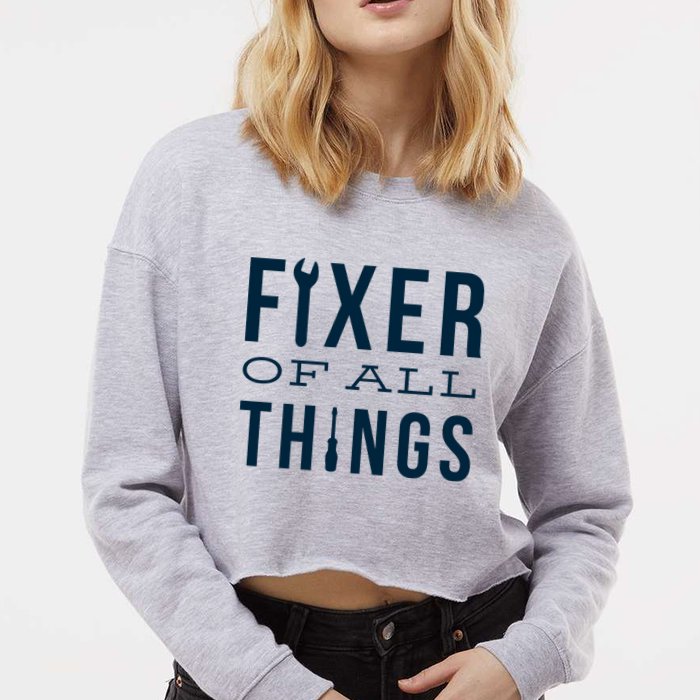 Fixer Of All Things Cropped Pullover Crew