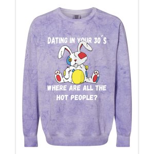 Flirting In Your 30´s Funny Dating Funny Gift Colorblast Crewneck Sweatshirt