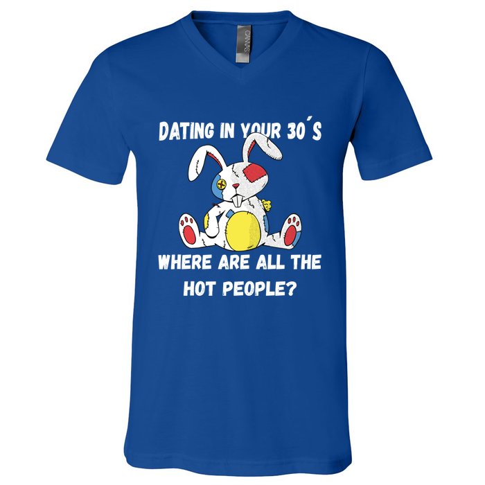 Flirting In Your 30´s Funny Dating Funny Gift V-Neck T-Shirt