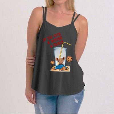 Funny If You Give Mouse A Cookie Costume Birthday Cookies Women's Strappy Tank