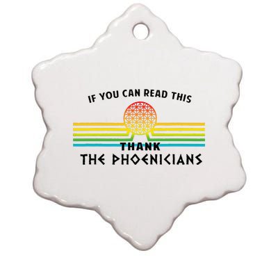 Funny If You Can Read This Thank Phoenicians Reading Ceramic Star Ornament