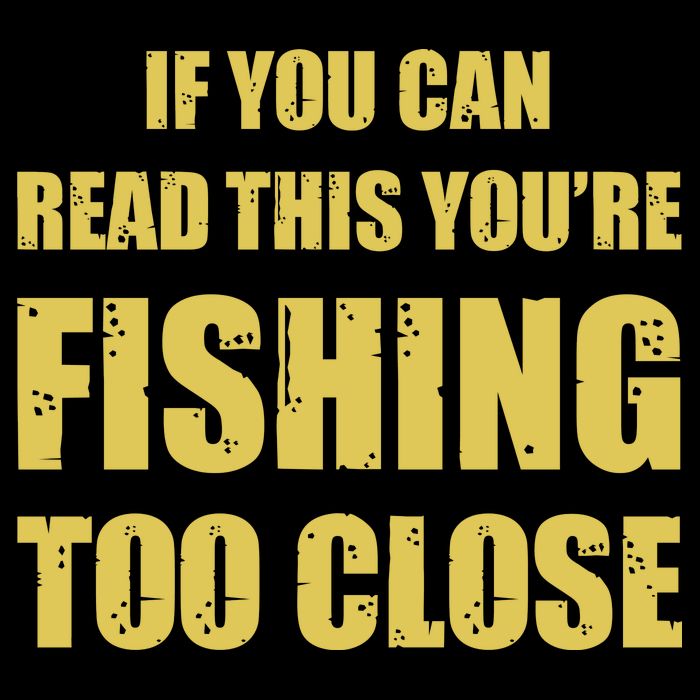 Funny If You Can Read This You're Fishing Too Close Drawstring Bag