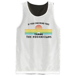 Funny If You Can Read This Thank Phoenicians Reading Mesh Reversible Basketball Jersey Tank