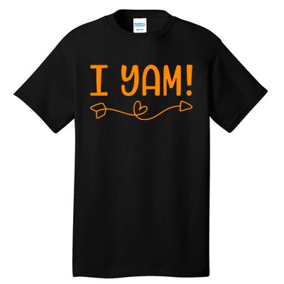 Funny I Yam Sweet Potato For Matching Thanksgiving Costume Tall T-Shirt