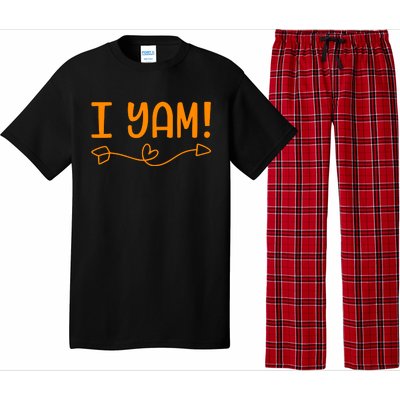 Funny I Yam Sweet Potato For Matching Thanksgiving Costume Pajama Set