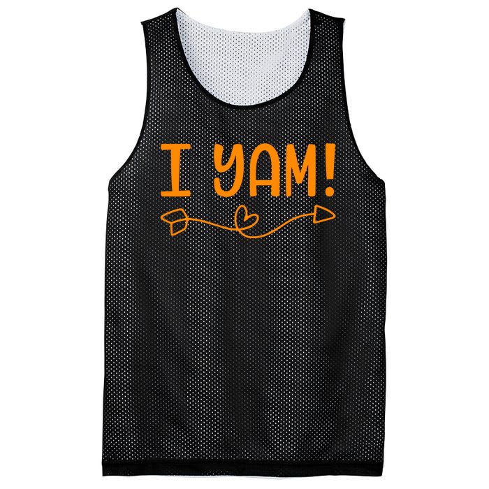 Funny I Yam Sweet Potato For Matching Thanksgiving Costume Mesh Reversible Basketball Jersey Tank