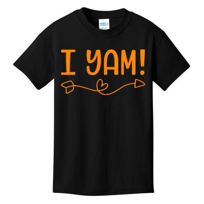 Funny I Yam Sweet Potato For Matching Thanksgiving Costume Kids T-Shirt