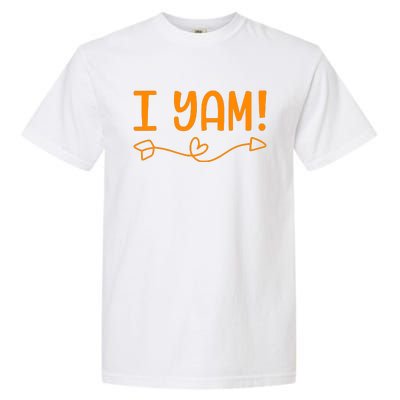 Funny I Yam Sweet Potato For Matching Thanksgiving Costume Garment-Dyed Heavyweight T-Shirt