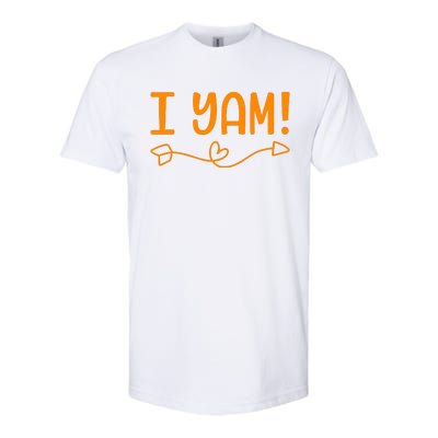 Funny I Yam Sweet Potato For Matching Thanksgiving Costume Softstyle CVC T-Shirt