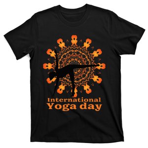 Funny International Yoga Day Design T-Shirt