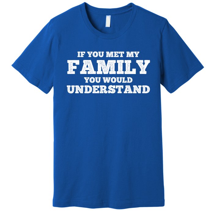 Funny If You Met My Family You Would Understand Reunion Gift Premium T-Shirt