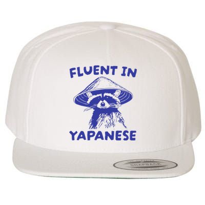 Fluent In Yapanese Raccoon Wool Snapback Cap