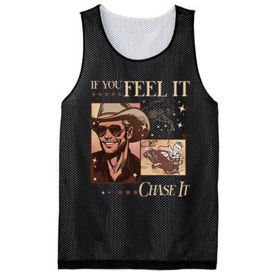 Funny If You Feel It Chase It Hat Cow Mesh Reversible Basketball Jersey Tank