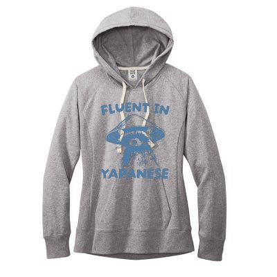 Fluent In Yapanese Raccoon Women's Fleece Hoodie