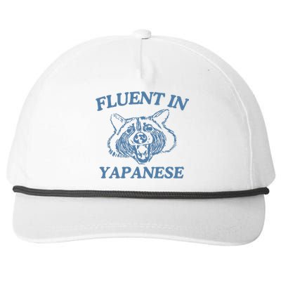 Fluent In Yapanese Raccoon Snapback Five-Panel Rope Hat