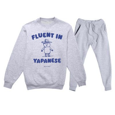 Fluent In Yapanese Premium Crewneck Sweatsuit Set