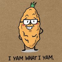 Funny I Yam What I Yam Funny Say's Who i What I yam yes I Cotton Canvas Backpack