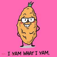 Funny I Yam What I Yam Funny Say's Who i What I yam yes I Stripe Pom Pom Beanie