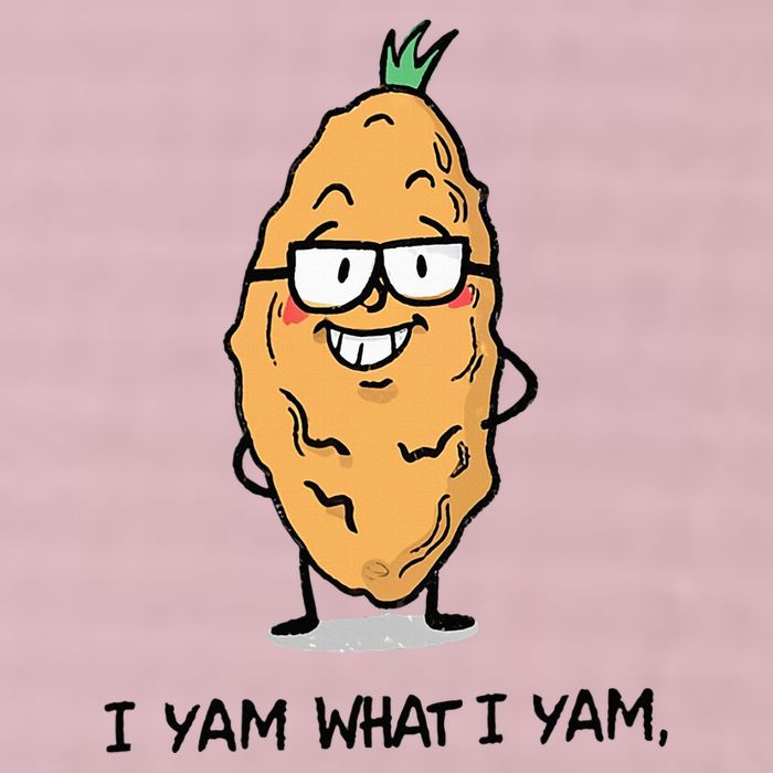 Funny I Yam What I Yam Funny Say's Who i What I yam yes I 25L Jumbo Tote