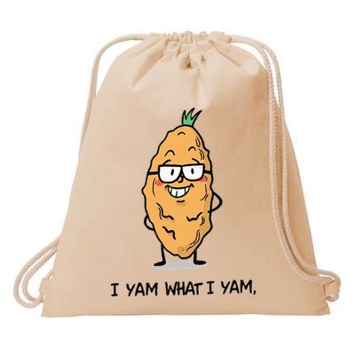 Funny I Yam What I Yam Funny Say's Who i What I yam yes I Drawstring Bag