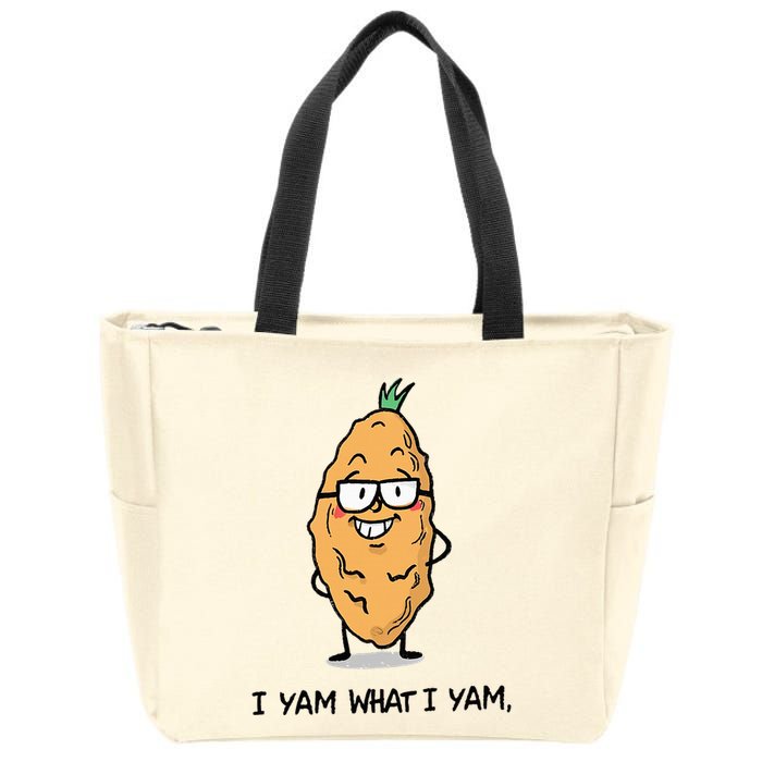 Funny I Yam What I Yam Funny Say's Who i What I yam yes I Zip Tote Bag