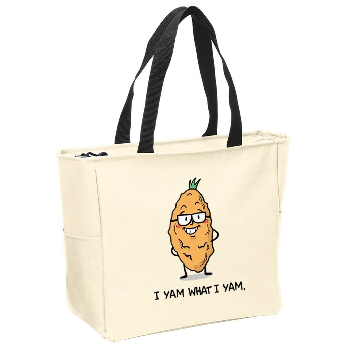 Funny I Yam What I Yam Funny Say's Who i What I yam yes I Zip Tote Bag
