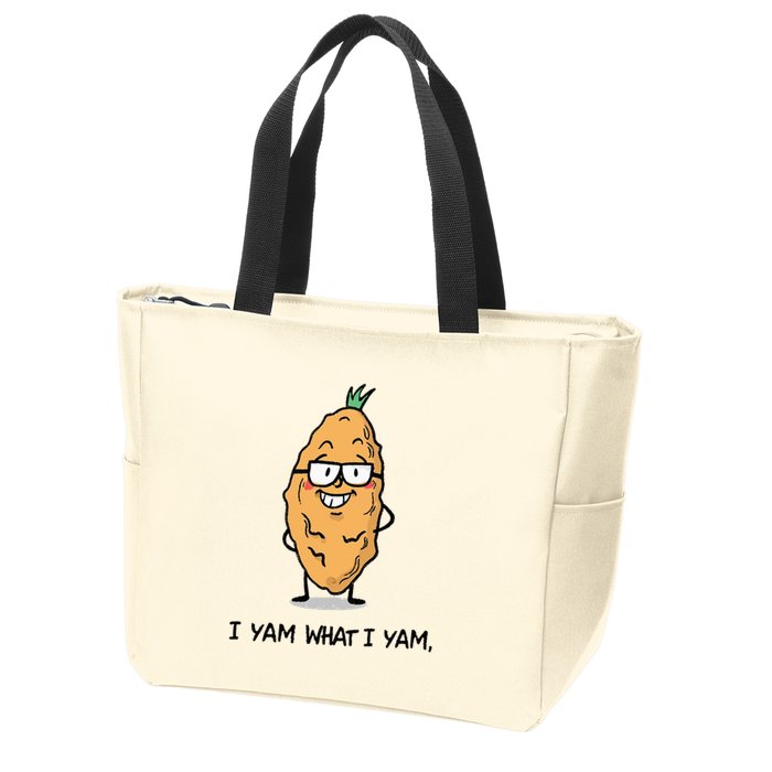 Funny I Yam What I Yam Funny Say's Who i What I yam yes I Zip Tote Bag