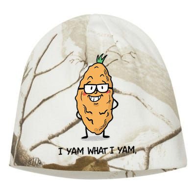 Funny I Yam What I Yam Funny Say's Who i What I yam yes I Kati - Camo Knit Beanie