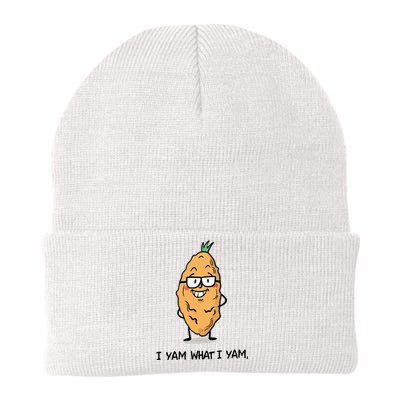 Funny I Yam What I Yam Funny Say's Who i What I yam yes I Knit Cap Winter Beanie