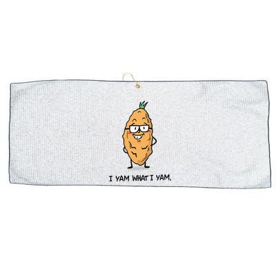 Funny I Yam What I Yam Funny Say's Who i What I yam yes I Large Microfiber Waffle Golf Towel