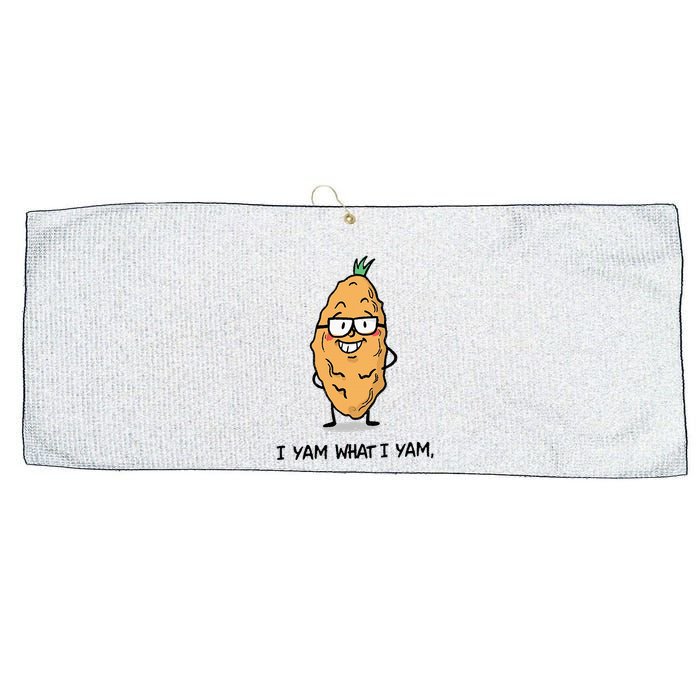 Funny I Yam What I Yam Funny Say's Who i What I yam yes I Large Microfiber Waffle Golf Towel