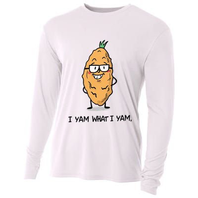 Funny I Yam What I Yam Funny Say's Who i What I yam yes I Cooling Performance Long Sleeve Crew