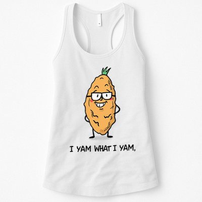 Funny I Yam What I Yam Funny Say's Who i What I yam yes I Womens Tank Top