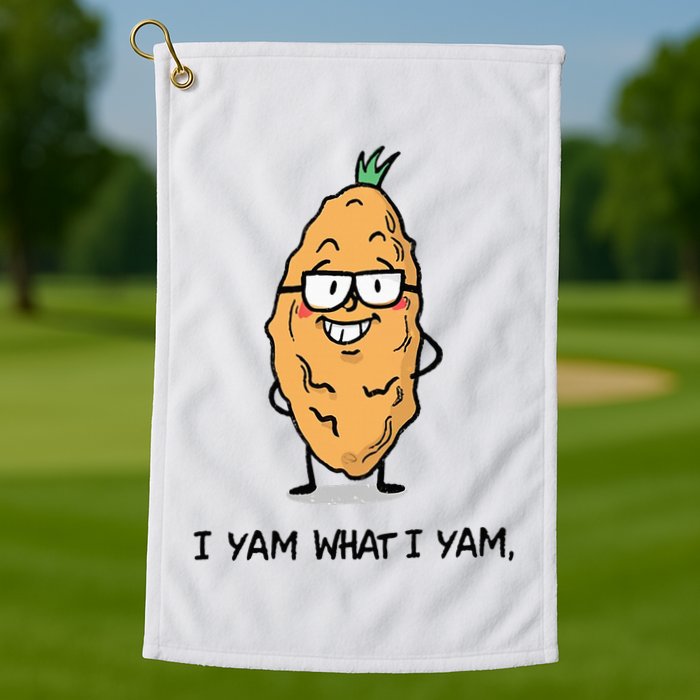 Funny I Yam What I Yam Funny Say's Who i What I yam yes I Golf Towel