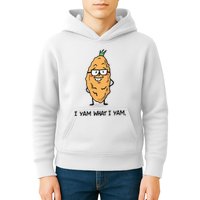 Funny I Yam What I Yam Funny Say's Who i What I yam yes I Kids Hoodie