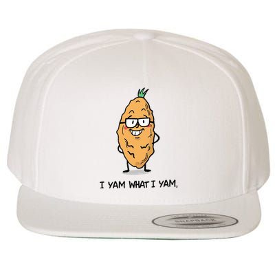 Funny I Yam What I Yam Funny Say's Who i What I yam yes I Wool Snapback Cap