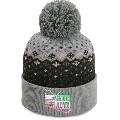 Free Iran | Zan Zendegi Azadi Heart | Freedom Love Persian The Baniff Cuffed Pom Beanie