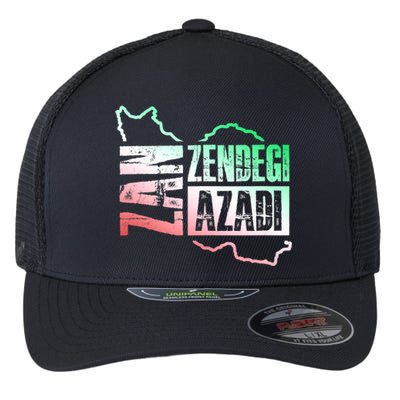 Free Iran | Zan Zendegi Azadi Heart | Freedom Love Persian Flexfit Unipanel Trucker Cap