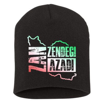 Free Iran | Zan Zendegi Azadi Heart | Freedom Love Persian Short Acrylic Beanie