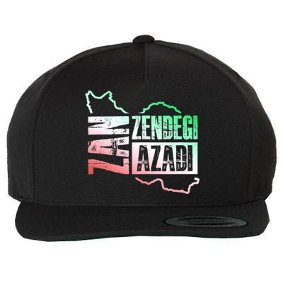 Free Iran | Zan Zendegi Azadi Heart | Freedom Love Persian Wool Snapback Cap