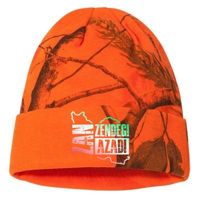 Free Iran | Zan Zendegi Azadi Heart | Freedom Love Persian Kati Licensed 12" Camo Beanie