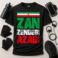 Free Iran Zan Zendegi Azadi Freedom Iran Azadi Persian Cooling Performance Crew T-Shirt