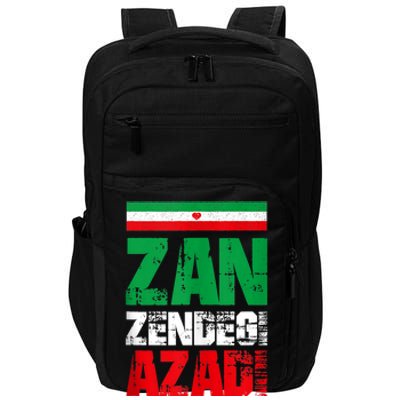 Free Iran Zan Zendegi Azadi Freedom Iran Azadi Persian Impact Tech Backpack