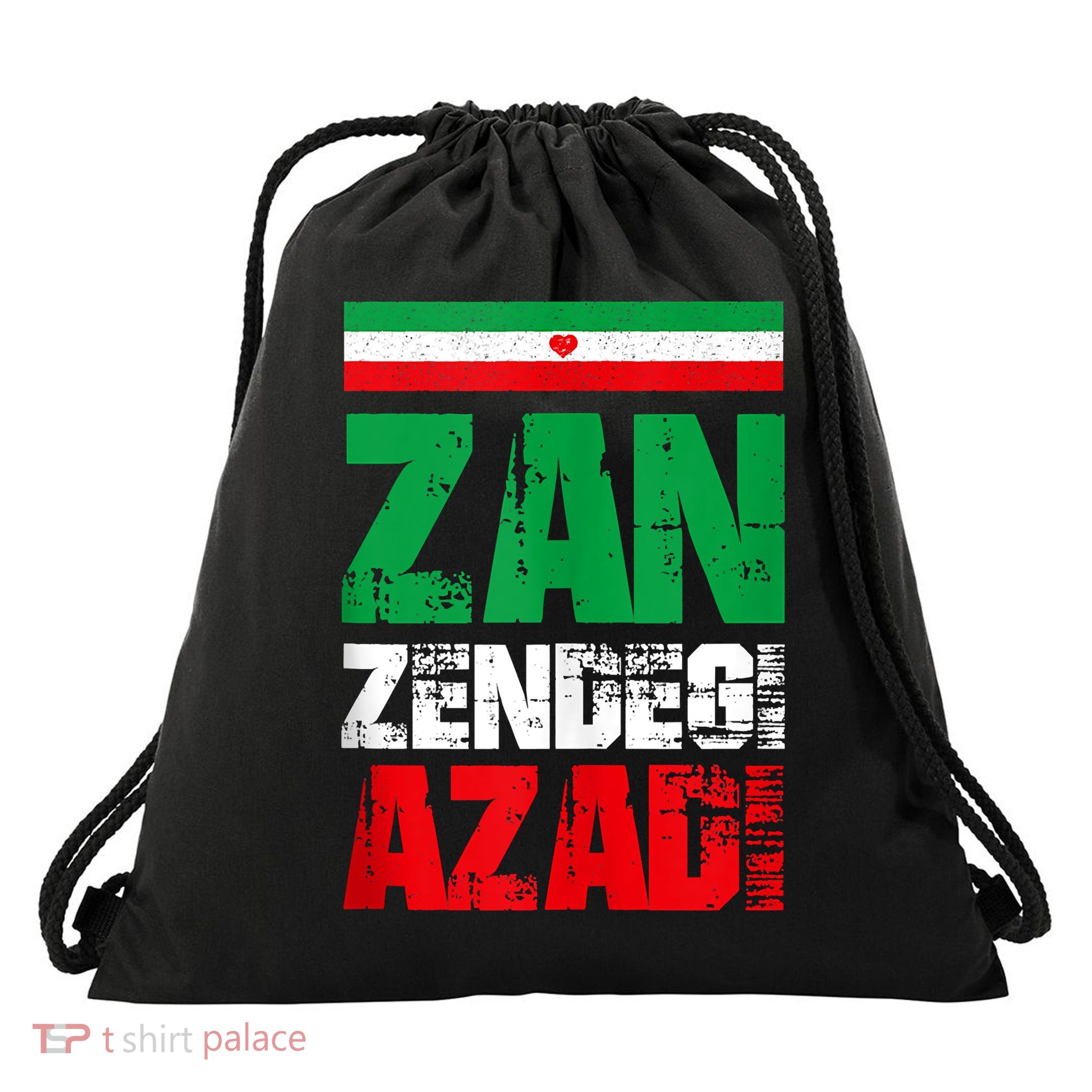Free Iran Zan Zendegi Azadi Freedom Iran Azadi Persian Drawstring Bag