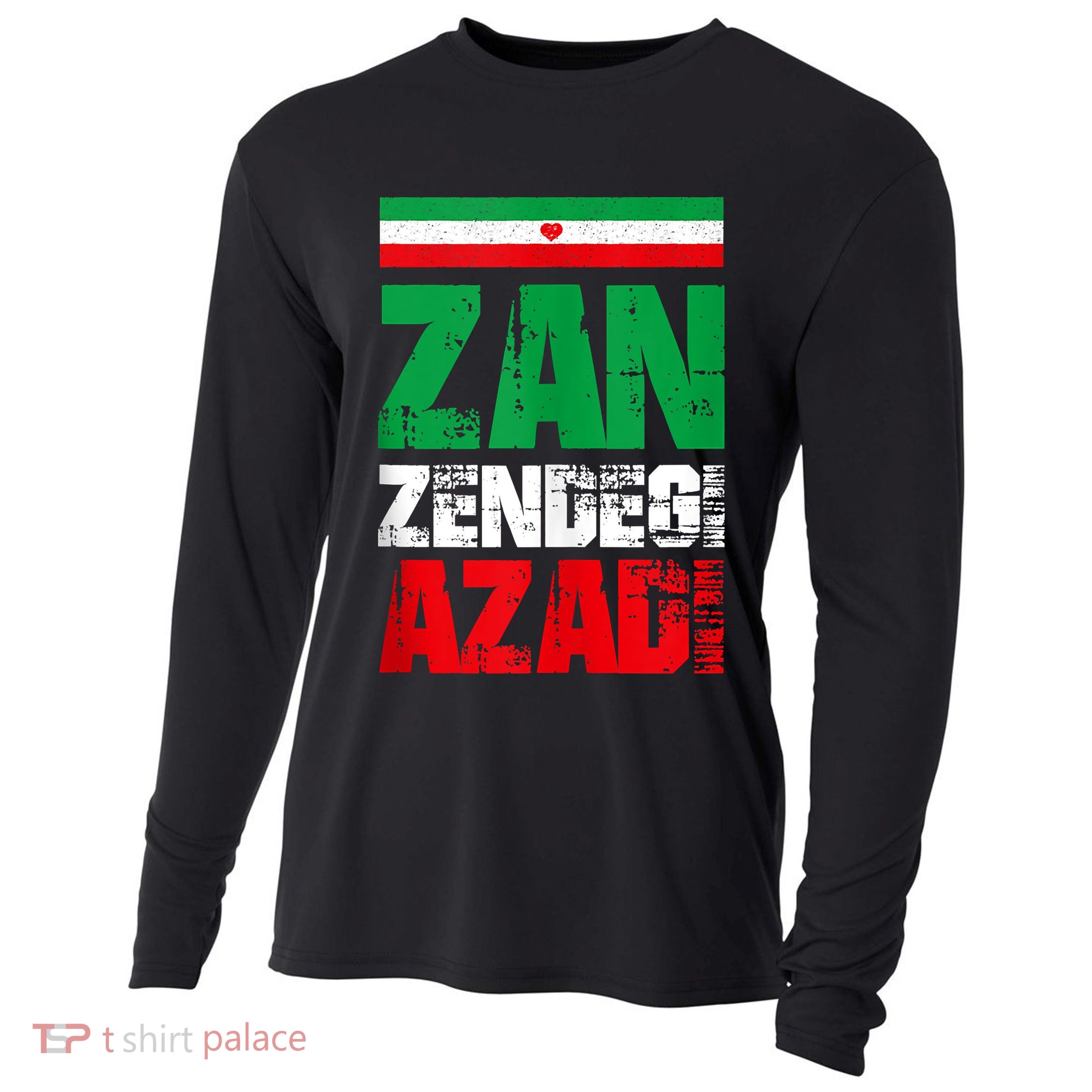 Free Iran Zan Zendegi Azadi Freedom Iran Azadi Persian Cooling Performance Long Sleeve Crew