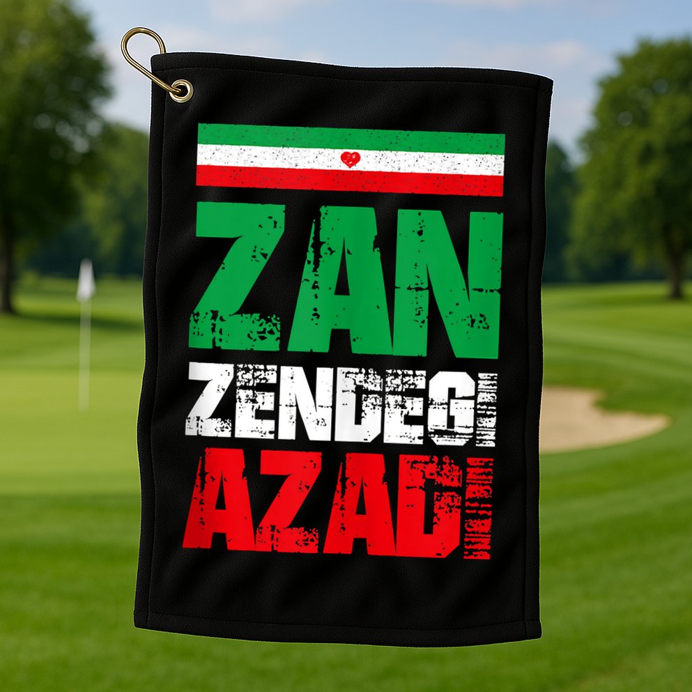 Free Iran Zan Zendegi Azadi Freedom Iran Azadi Persian Golf Towel